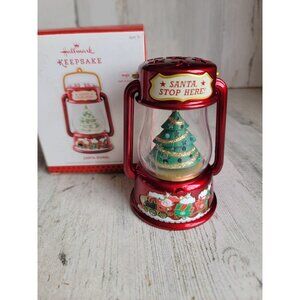 Hallmark Santa signal magic ornament Xmas tree train